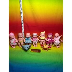 Click N' Play Mini Baby Girl Dolls Lot